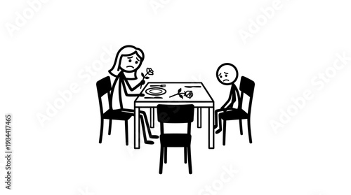 Disagreement at the Dinner Table Family Conflict