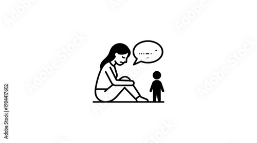Woman Suffering From Anxiety With Child