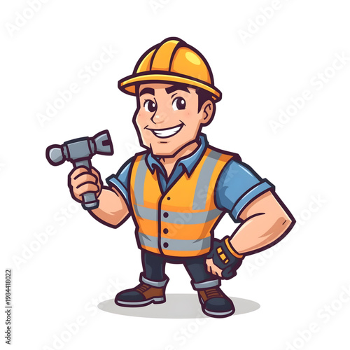 construction worker with drill