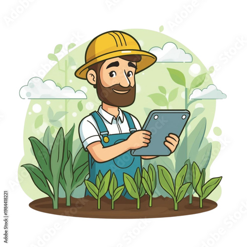 gardener with watering can