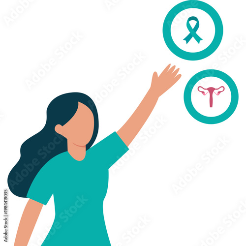 Woman Supporting Cervical Cancer Awareness