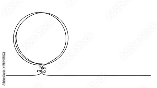 A simple drawing of a guitar string. Continuous line style. Hand drawn. Line art. Vector design. illustration