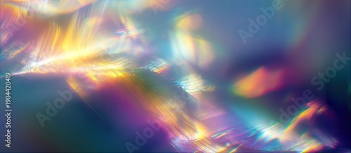 Abstract Colorful Iridescent Pattern with Light Reflections in Modern Artistic Style