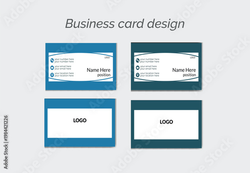Fotografie modern print eye catchy business card design template