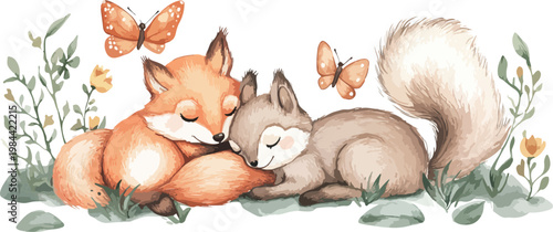 A cute small squirrel holding an acorn sitting in a park and forest setting with a playful pet-like feel