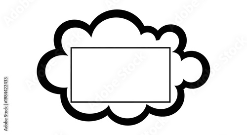 Cloud shaped speech bubble icon.