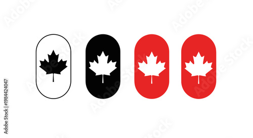 Canadian flag maple leaf nail art designs