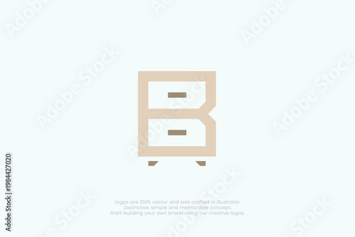 B Letter Furniture Cabinet Logo