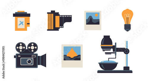 Photography and Videography Equipment Set with Camera and Microphone