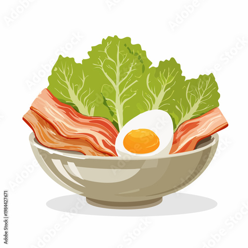 Feldsalat mit Speck und Ei