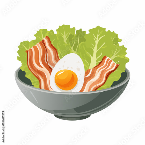 Feldsalat mit Speck und Ei