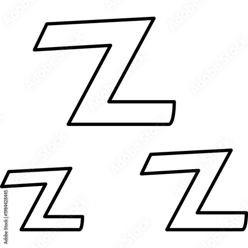 Sleeping Zzz Sleep Snoring Symbol Outline