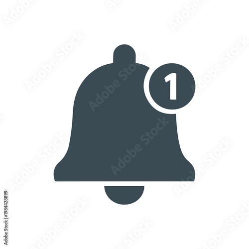 Bell notification icon with numerical alert badge