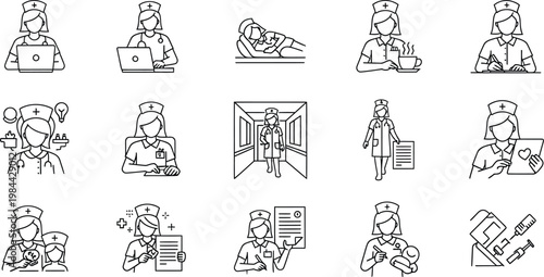 Collection of mayan stelae silhouette icons isolated on transparent background