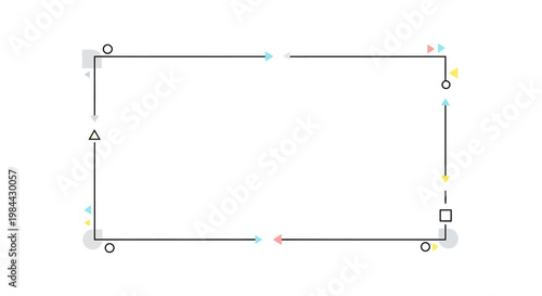 Geometric shapes and lines diagram.