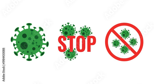 Clear visual guidance advocating for the immediate halt of viral transmission, promoting essential public health measures and community vigilance to prevent the spread of infectious diseases