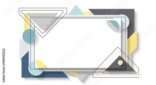 Geometric shapes frame border design.