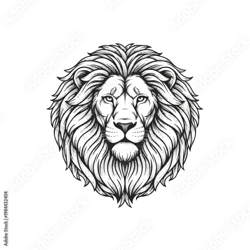 Detailed illustration of a lions face 1.