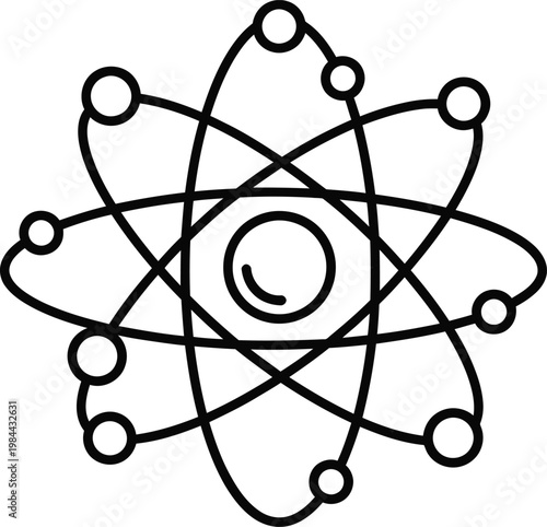 Atomic structure illustration a simplified depiction of an atom with orbiting electrons