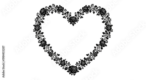 Heart Shape Made of Small Flowers.