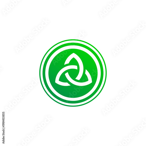 Trust icon logo on a button vector icon graphic illustration design