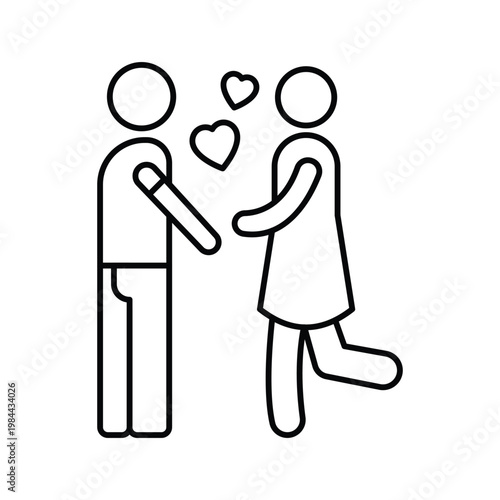 Relationship Vector icon which can easily modify or edit