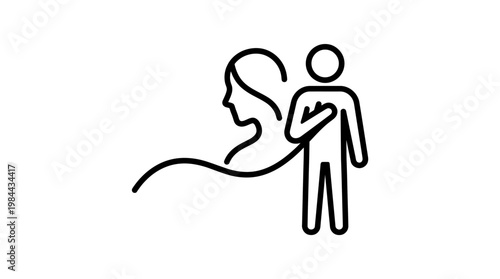 Heartbreak Grief and Emotional Support Concept