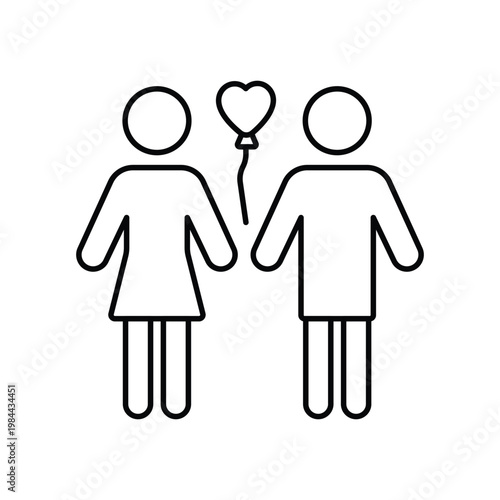 Heart Balloon Vector icon which can easily modify or edit