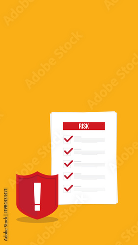 Risk Assessment Checklist Animation Insurance Audit Safety Analysis Protection Concept	
