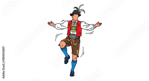 Man in traditional Bavarian dance costume.