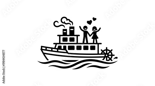 Couple Celebrating On A Paddle Steamer