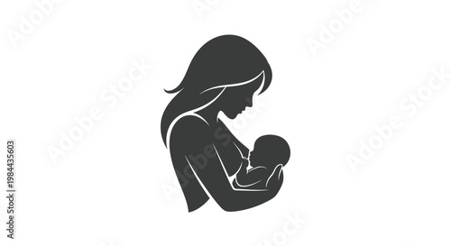 Mother Holding Newborn Baby Close.