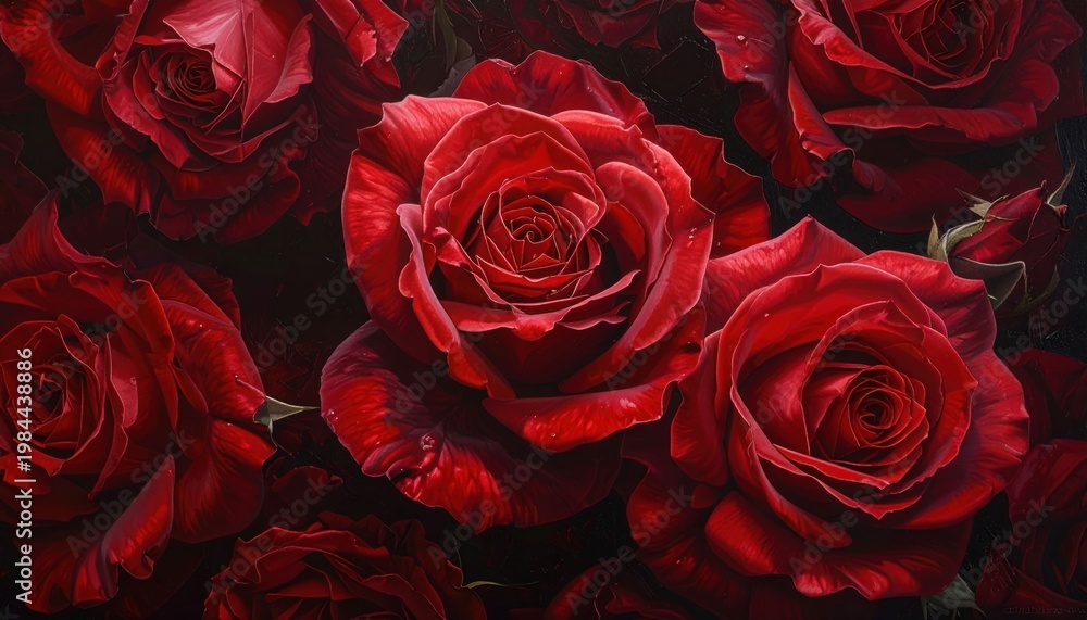 Naklejka premium Red roses