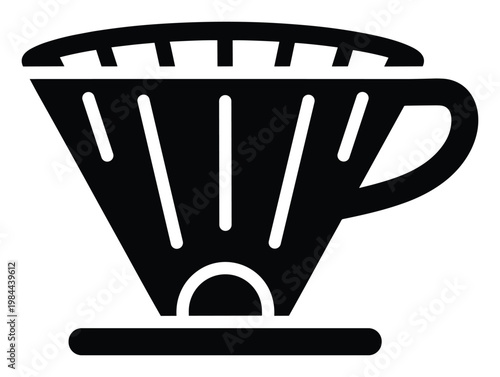 Essential kitchen tool for brewing pour over coffee, ideal for cafe menus, culinary blogs, and beveragerelated content creation