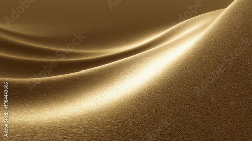 Golden silky fabric flows like waves, with light and shadow dancing between luxurious folds.