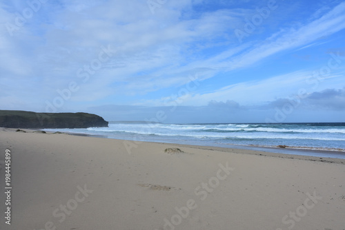 Waves Crashing Ashore on Deserted Eoropie Beach