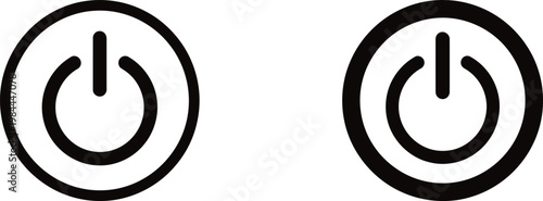 On/Off switch silhouette on white background