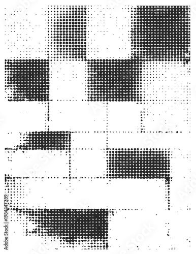 Geometric Dot Blocks – Abstract Grunge Pattern