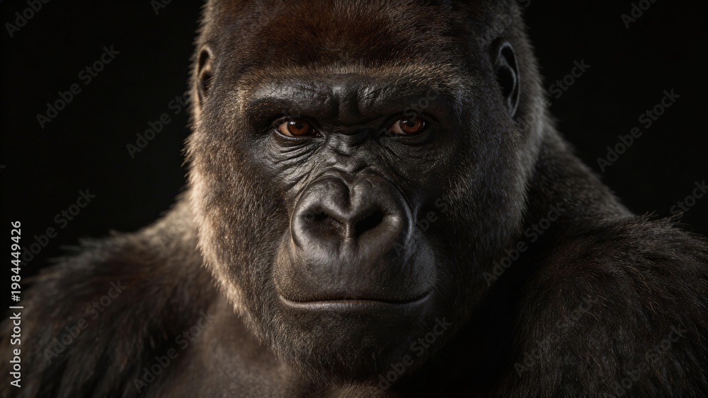 Fototapeta premium Closeup portrait of a gorilla