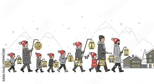 People walking in a line outdoors.