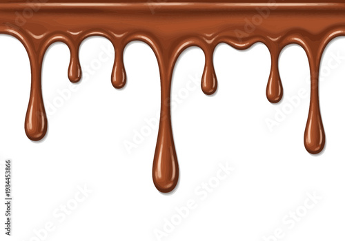 Dripping melted chocolate background