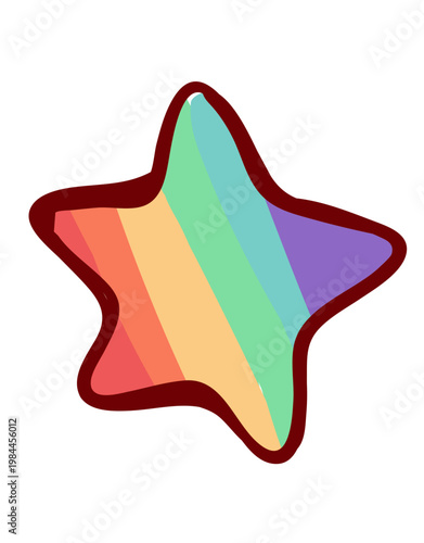 Rainbow Star Illustration