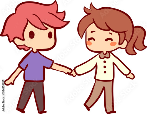 Two Girls Holding Hands