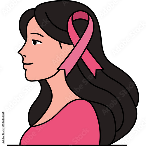 Breast Cancer Awareness Woman Icon