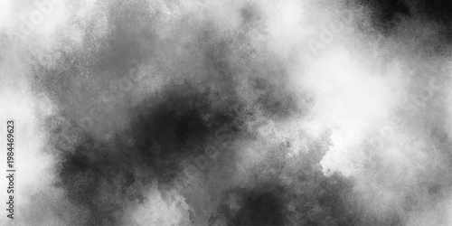 Abstract white and gray isolated cloud cumulus clouds. Gray aquarelle painted realistic fog or mist smoky textured canvas design. White and ash messy wall stucco texture background.	