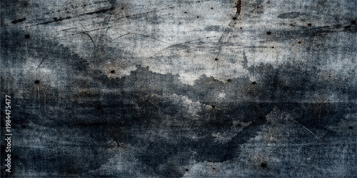 A dark vintage brown wood surface with an aged grunge texture and weathered material pattern creates a rough dirty backdrop for an old paper or metal design