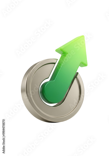 Modern Business Growth and Success Concept with Upward Arrow and Target