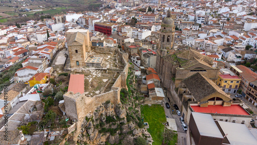 Vista de la antigua alcazaba Nazarí de Loja en la provincia de Granada, España