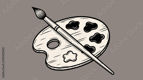 A monochrome sketch celebrating creativity and painting.