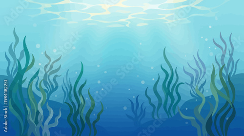 underwater scene with underwater bubbles